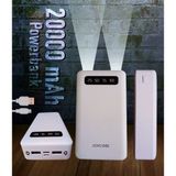 Jnuobı Dy-32 20,000 Mah Powerbank 2 USB Taşınabilir Şarj Aleti - Beyaz