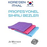 Jo Moyner 3'lü Mikrofiber Temizlik Bezi Sihirli Bez Su Emici Leke Tutmaz Cam Mutfak Banyo Oto 45X45