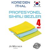 Jo Moyner 4'lü Mikrofiber Temizlik Bezi Sihirli Bez Cam Mutfak Banyo 40x60 Cm Made In Korea