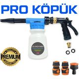 Jo Moyner Foam Blaster Pro Araba Yıkama Köpük Tabancası Bahçe Hortumu Püskürtme Kar Köpüğü Tabancası Blue