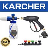 Jo Moyner Karcher Uyumlu Köpük Aparatı Köpük Tabancası Set Köpük Yapıcı Aparat Kısa Tetik Tabancası K5K6 - K5-K6 Uyumlu - Blue Tiger