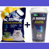 Jo Moyner Lavanta Kokulu Koku Giderici + Kedi Kumu Set Premium Aktif Karbonlu Güçlü Topaklanan Tozsuz Doğal Kokusuz Kedi Kumu