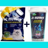 Jo Moyner Marsilya Sabun Kokulu Koku Giderici + Kedi Kumu Set Premium Aktif Karbonlu Güçlü Topaklanan Tozsuz Doğal Kokusuz Kedi Kumu