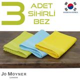 Jo Moyner Sihirli | Cam Bezi | Araba Bezi | Oto Bezi | Temizlik Bezi | Mikrofiber Bez | 40X60CM | 3 Adet