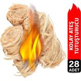Jo Moyner Şömine Kömürü Mangal Kömürü Soba Fırın Semaver Barbekü Tutuşturucu Doğal Odun Yünü 28 Adet