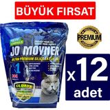 Jo Moyner Ultra Premium Silika Kristal Kedi Kumu 3,8 lt x 12 Kokusuz Topaklanmayan 18 kg