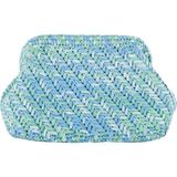 Jobonel Mavi Rafya Burslu Clutch Çanta - Açık Mavi - Turkuaz