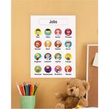 Jobs-Meslekler Ingilizce Çocuk Eğitim Tekli Pvc Poster 21X30 cm