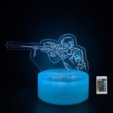 JOCHUI 3D keskin nişancı gece lambası, ABD keskin nişancı illüzyon masa lambası, 16 renk uzaktan kumandalı, dokunmatik lamba, LED USB gece lambası, masa lambaları, oda dekorasyonları, ev dekorasyonu,