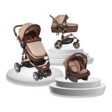 Joell 1713 Gold Kahve Truva Travel Sistem Bebek Arabası