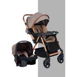 Joell Trendy Travel Sistem Cift Yonlu Bebek Arabasi Gold Kahve