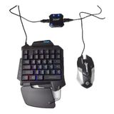 Johf Pubg Oyun Konsolu Klavye Mouse Seti 3in1 - İndigo - Siyah