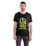 John Cena Never Give Up Unisex Tişört, Siyah, Amerikan Güreşi Temalı T-Shirt (Siyah, 8-9 Yaş)