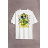 John Cena Wwe Logo Never Give Up Amerikan Güreşi Sırt Ön Baskılı Oversize Tişört Unisex T-Shirt - Beyaz