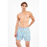 John Frank All Over Erkek Mayo Şort JFSSSW89-MAINE BLUE