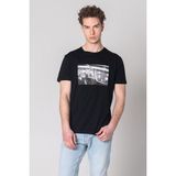 John Frank Baskılı Regular Fit Bisiklet Yaka % 100 Pamuk Cool T Shirt Erkek T Shirt JFTCOOL10 - Siyah