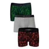 John Frank Logolu Pamuklu 3'lü Paket Boxer Erkek BOXER JFBS3