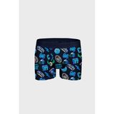 John Frank Pamuklu Desenli Boxer Erkek Boxer JFBP154 - XL - Mavi