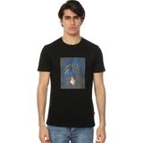 John Frank The Car Erkek Baskılı T-Shirt - Mavi