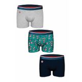 John Frank Three Pack Marın Erkek Boxer Jf3bm12