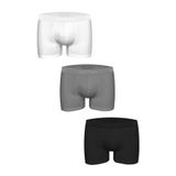 John Frank Üçlü Natural Modal Boxer, Erkek, 2XL Beden, Beyaz-Gri-Siyah