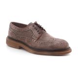 John May Erkek Oxford Ayakkabı E7801, Vizon Süet, Taba Safari, 43 Beden