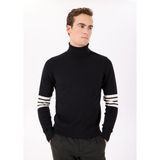 John Richmond Balıkçı Yaka Regular Fit Siyah Erkek Kazak UMA24102LU - XL