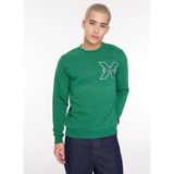 John Richmond Bisiklet Yaka Yeşil Erkek Sweatshirt, Yeşil, L