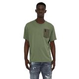 John Richmond Erkek T-Shirt Beden, Haki, L, UMP24054TS