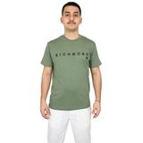 John Richmond erkek tişört ile logo a contrasto sul davanti, Verde, S