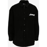 John Richmond UMA23111CA Siyah Slim Fit Gömlek Yaka Erkek Gömlek