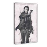 John Wick Retro Klasik Film Posteri 7 Kanvas Poster Yatak Odası Dekoru Spor Manzara Ofis Odası Dekoru Hediye Çerçevesi: 20×30 inç (50×75cm)
