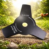 Johnser Sgs Uyumlu 3D Tırpan Bıçağı 255X25.4X1.4 mm | Motorlu Tırpanlar Için Evrensel, Dayanıklı Kesim Bıçağı