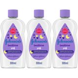 Johnson's Baby Bedtime Yağı 300 ml, Uyku Rutini, 3'lü Set
