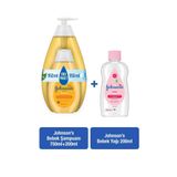 Johnson's Baby Göz Yakmayan Çiçek Özlü Bebek Şampuanı 950 ml + Bebek Yağı