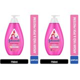 Johnson's Baby Işıldayan Parlaklık Argan Yağı Özlü Şampuan 750 mL (2 paketi)