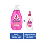 Johnson's Baby Işıldayan Parlaklık Göz Yakmayan Argan Özlü Bebek Şampuanı 750 ml + Kolay Taram Spreyi