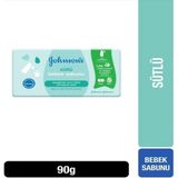 Johnson's Bebek Sütlü Sabun Pamuk İçerikli 90 gr Bebekler İçin Yumuşak Temizlik - Yeşil