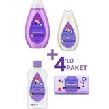 Johnson's Bedtime Bebek Şampuanı 500 ml, Losyon 300 ml, Yağ 300 ml, Sabun 90 gr, 4'lü Set