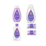 Johnson's Bedtime Saç ve Vücut Şampuanı 500ml + Yağ 300ml + Losyon 300ml + Bebek Sabunu 2 Adet Set
