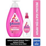 Johnson's Işıldayan Parlaklık Bebek Şampuanı 750 ml + Kolay Tarama Spreyi 200 ml Göz Yakmayan Formül