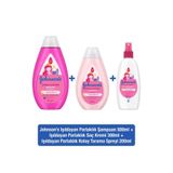 Johnson's Işıldayan Parlaklık Şampuan 500 ml + Saç Kremi 300 ml + Sprey 200 ml