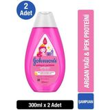 Johnson's Işıldayan Parlaklık Serisi Bebek Şampuanı 300 ml X2 Argan Yağı ve İpek Proteini İçerir