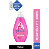 Johnson's Johnson’s 750 ml Işıldayan Parlaklık Bebek Şampuanı Argan Yağı ve İpek Proteini ile Dermatolojik Test Edilmiş