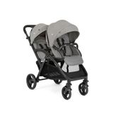 Joie Evalite Duo İkili Bebek Arabası, İkizler için Çift Araba, Taşınabilir, Modern, Gri