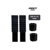 JOINFIT PRO El ve Ayak Bilek Ağırlığı 500 gr Siyah x 2 Adet | Ayarlanabilir Spor ve Fitness Ekipmanı