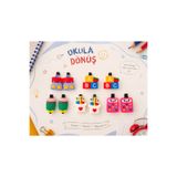 Joinkidz Okul Temalı Kız Çocuk Renkli Pens Toka Seti Kalem Defter Okul Figürlü 5'li