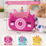 Joinkidz Unicorn Desenli Popit Oyuncaklı Silikon Kız Çocuk Mini Omuz Çanta - Mavi - 1