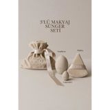 JOIR'A 3'lü Makyaj Sünger Seti - Fondöten Süngeri - Concealer Süngeri - Pudra Süngeri