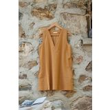 JOJOMIA Nina Keten ve TENCEL™ Kısa Elbise Hardal
